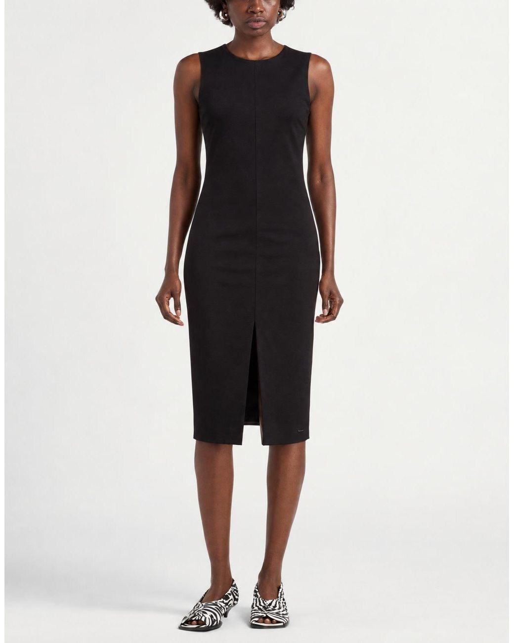 Fred Mello Black Midi Dress Viscose, Polyamide, Elastane