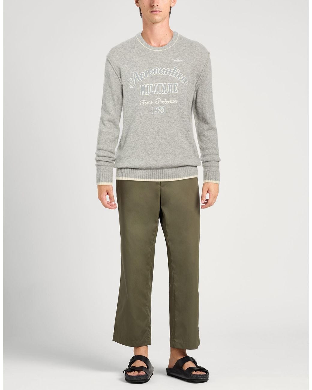 Aeronautica Militare Gray Sweaters for men