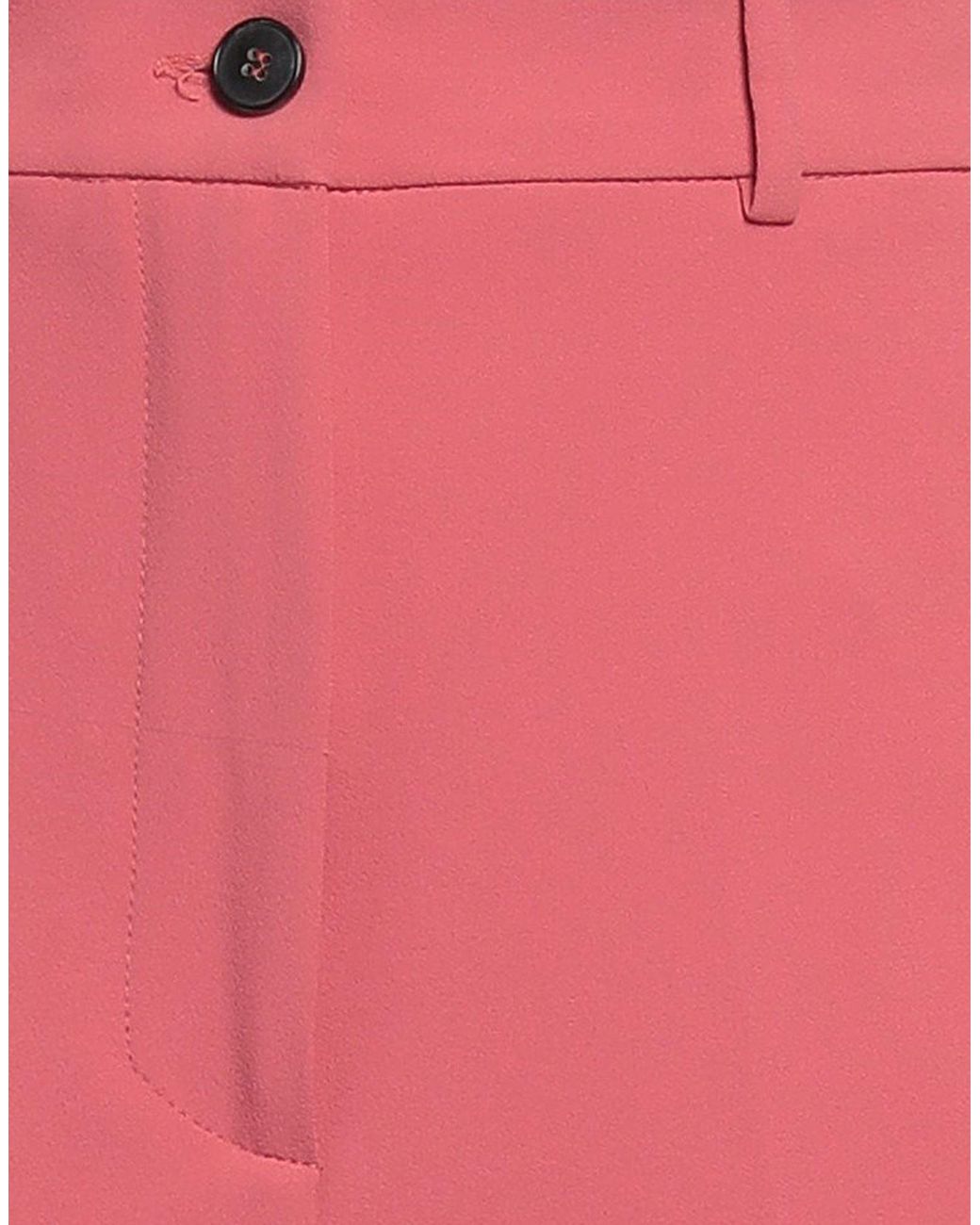 SOLOTRE Red Antique Rose Pants Polyester, Elastane