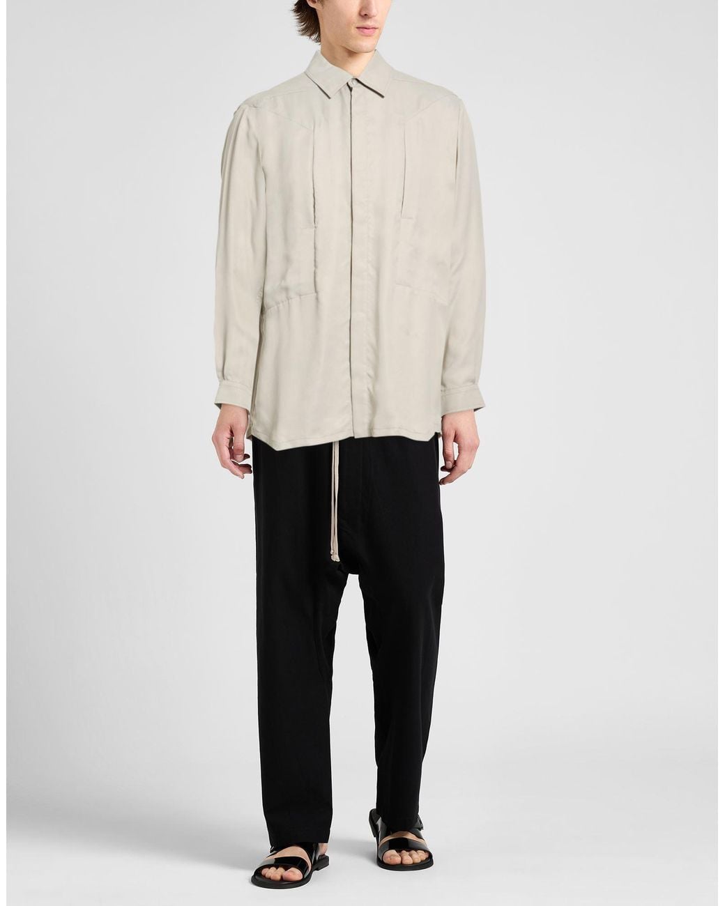 Rick Owens White Shirt Cupro for men