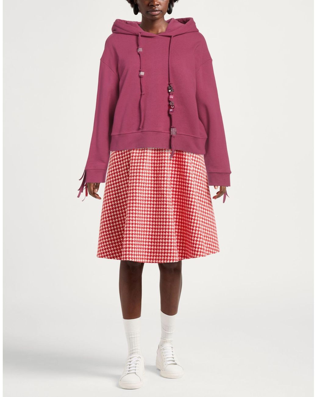 Dondup Red Sweatshirt Cotton, Elastane