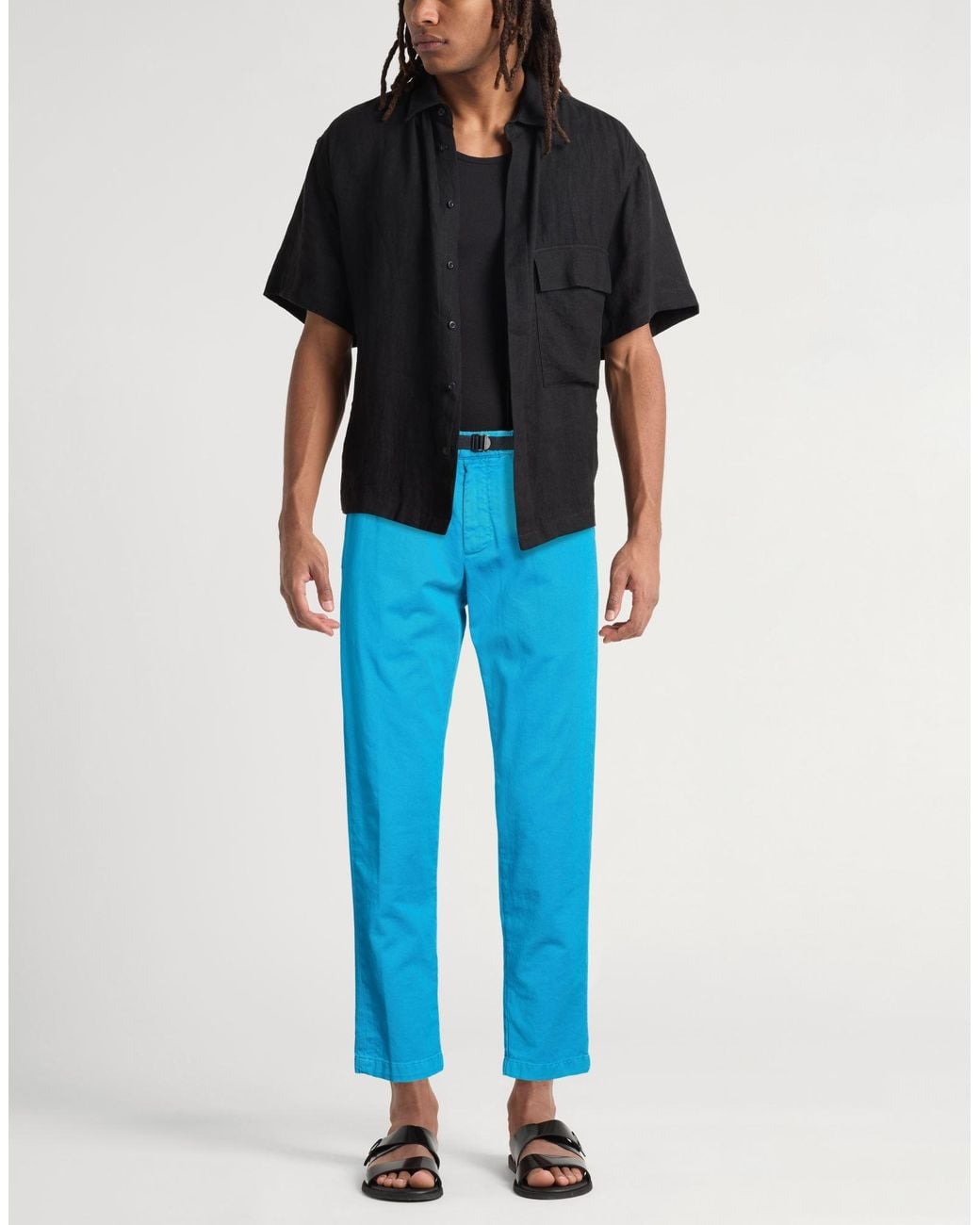 White Sand Blue Trouser for men