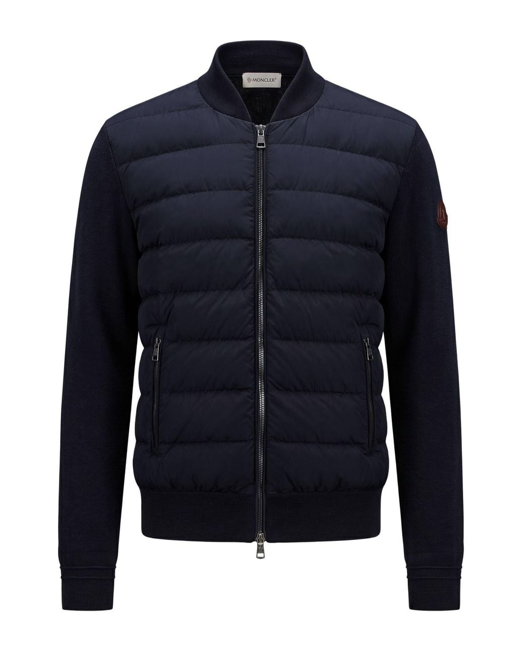 Moncler Blue Puffer Polyamide, Virgin Wool for men