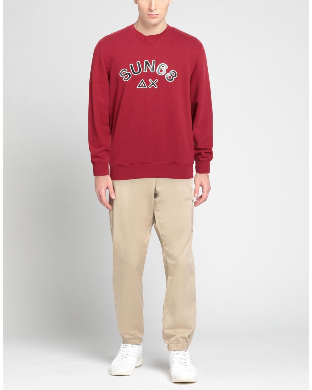 Sun 68 Red Sweatshirt for men
