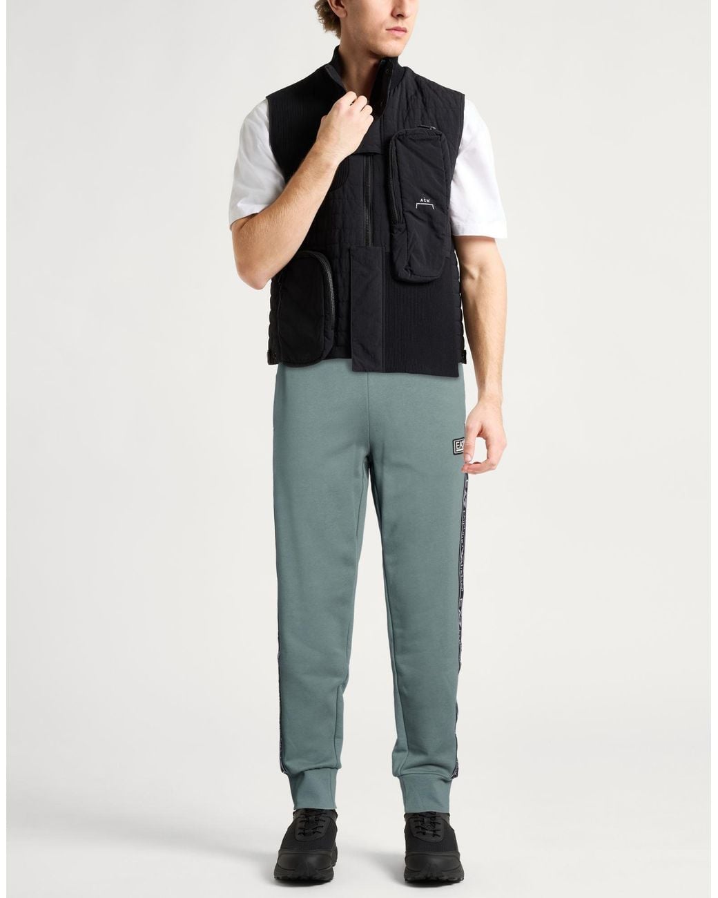 EA7 Blue Military Pants Cotton, Polyester for men