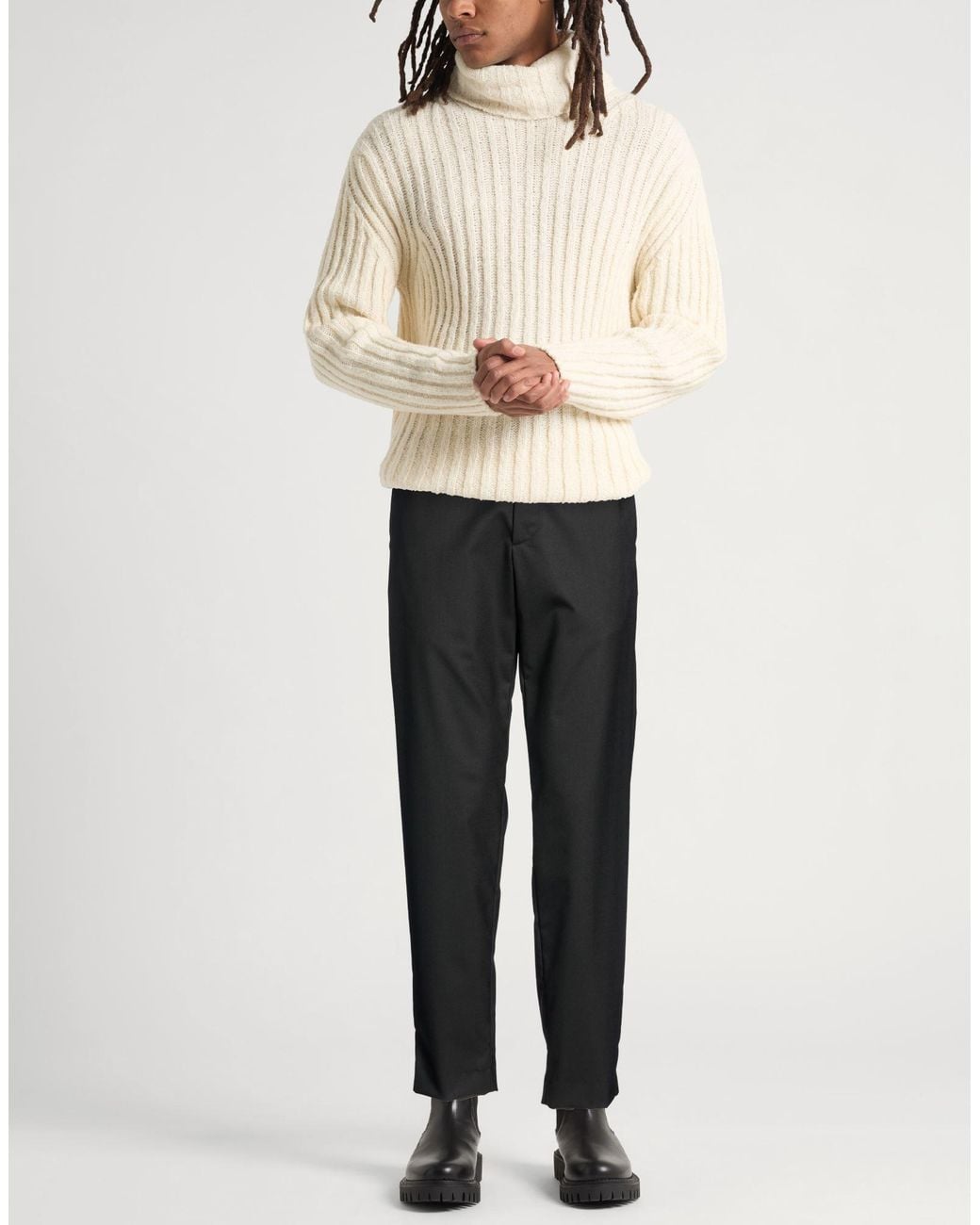 Tagliatore Black Pants Virgin Wool, Polyester, Elastane for men