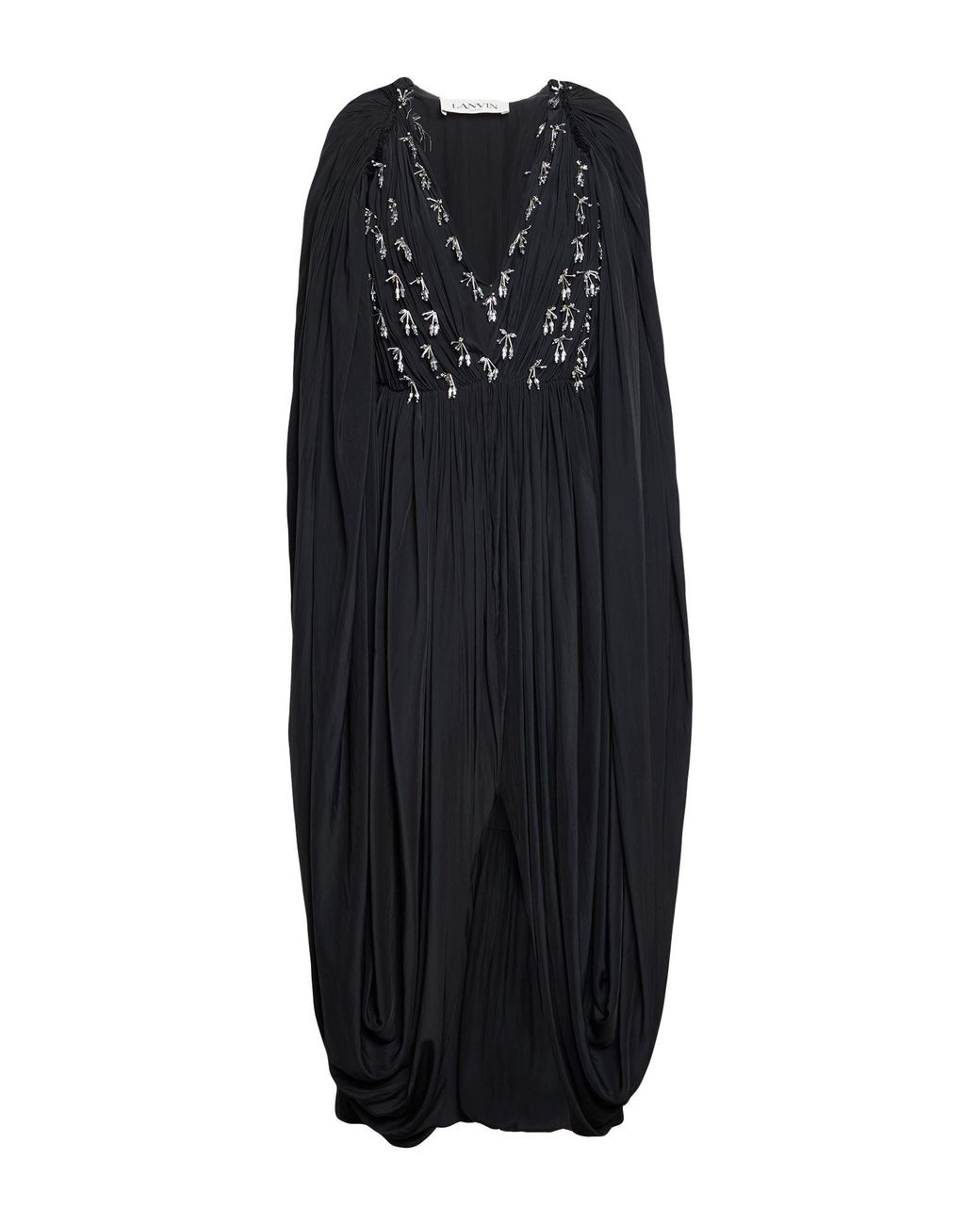 Lanvin Black Maxi Dress Polyester