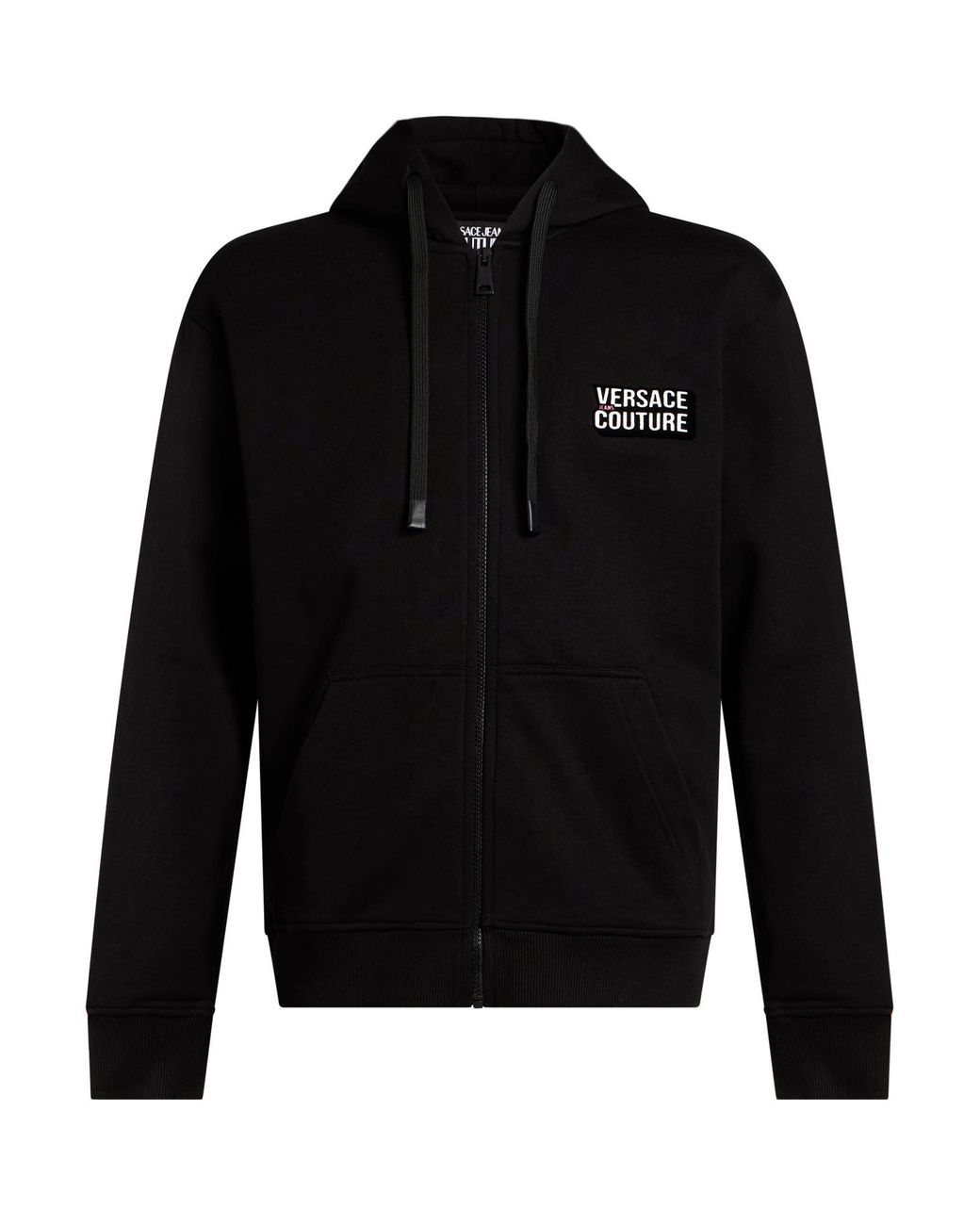 Versace Jeans Couture Black Sweatshirt Cotton, Elastane for men