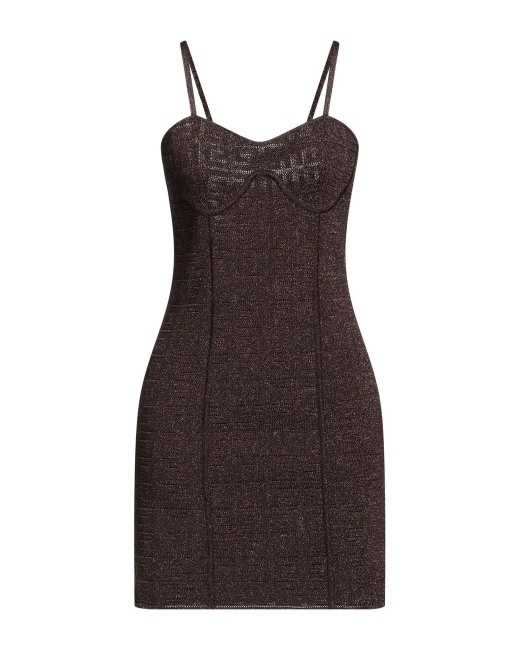 Givenchy Brown Mini Dress Viscose, Polyester, Polyamide, Elastane