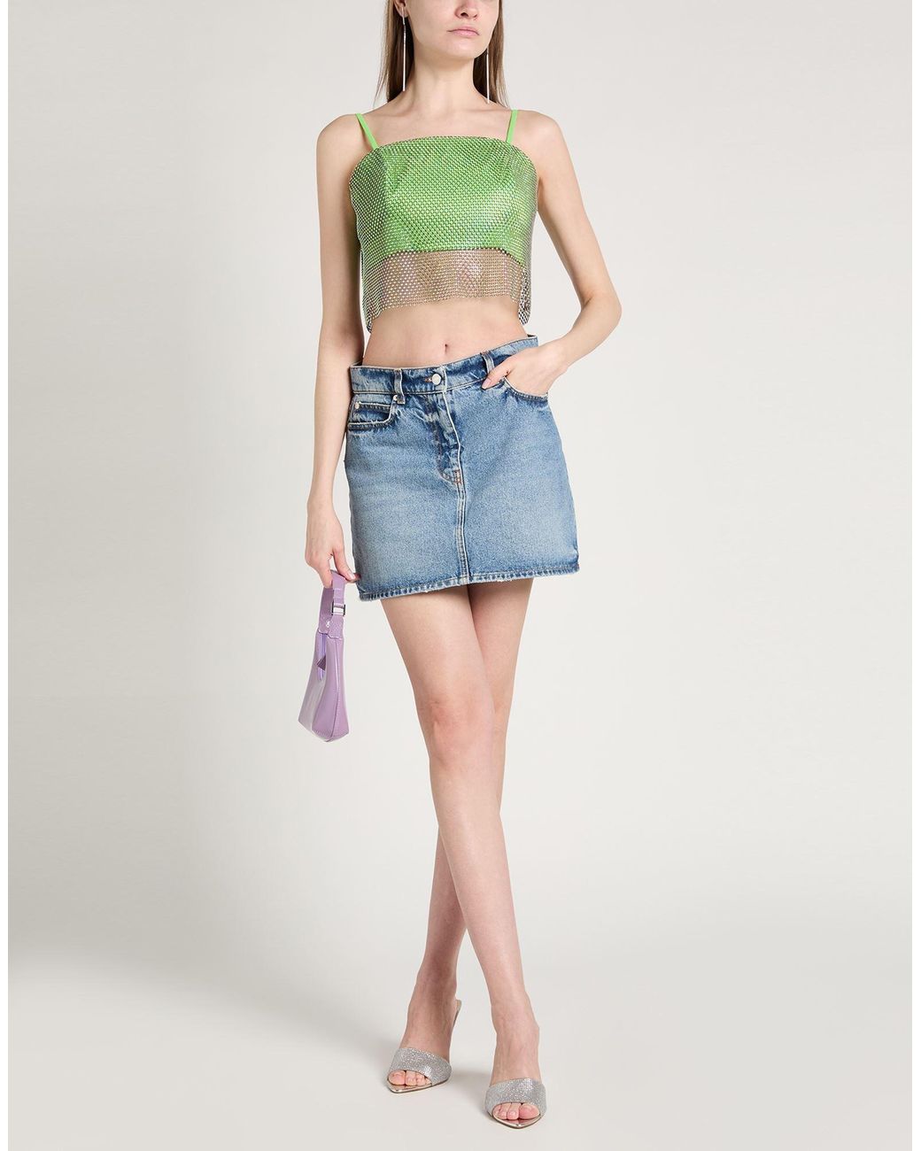 Tassos Mitropoulos Green Top Polyester, Polyamide, Elastane