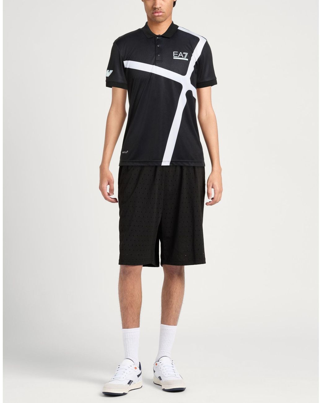 EA7 Black Polo Shirts for men