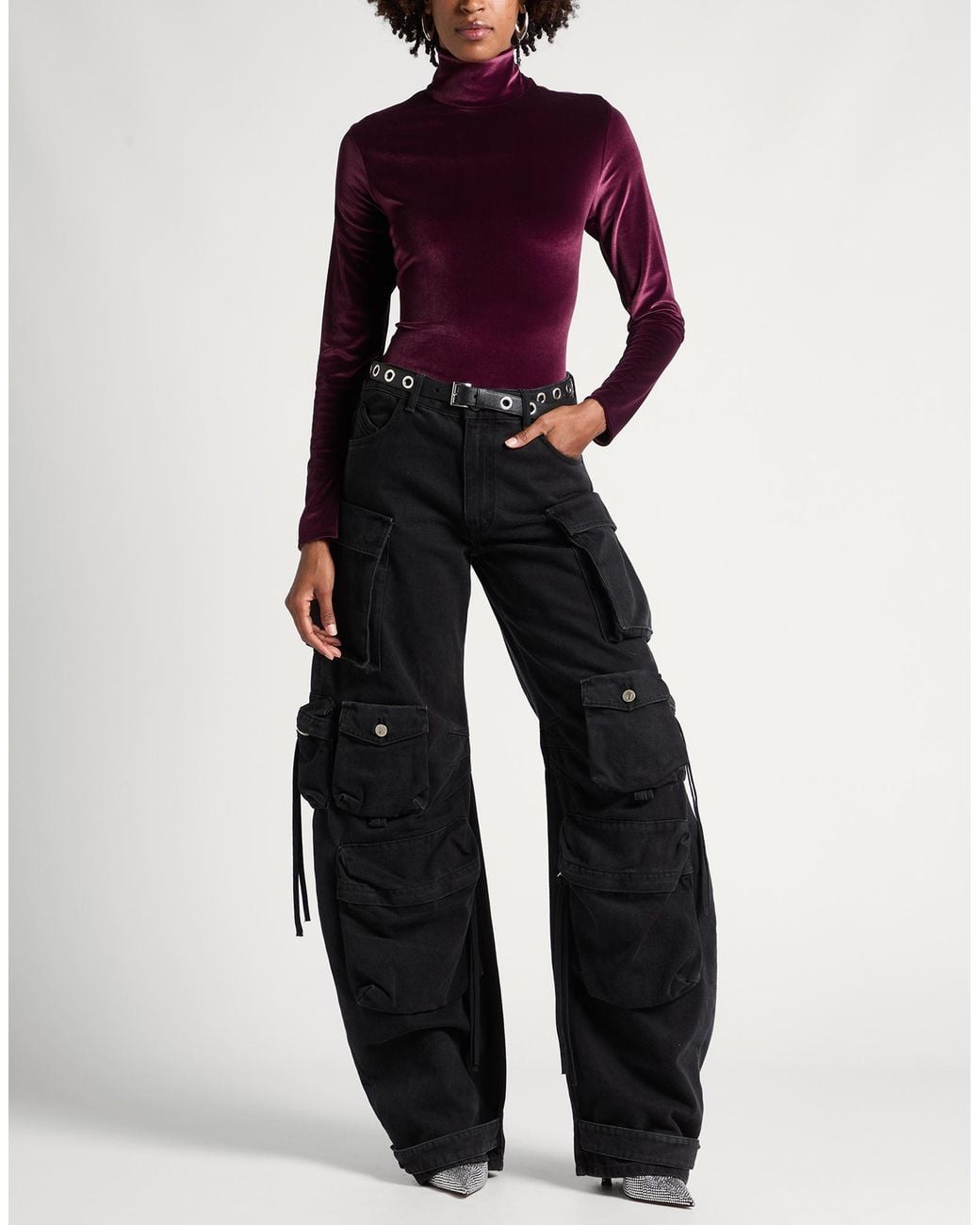 Mugler Purple Bodysuit