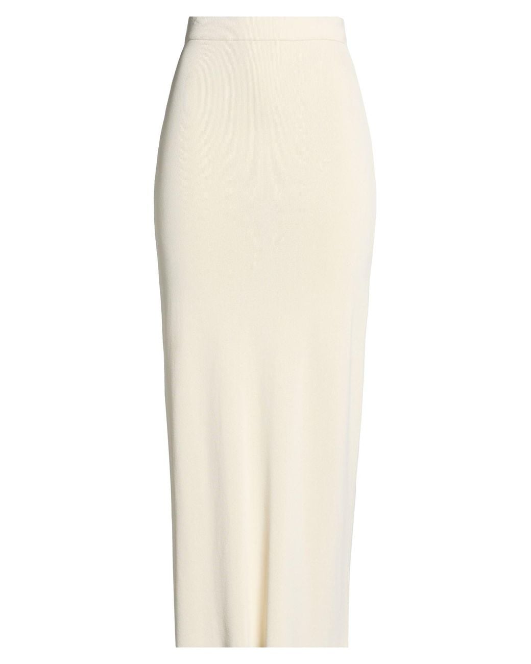 Isabel Benenato White Ivory Maxi Skirt Viscose, Polyester
