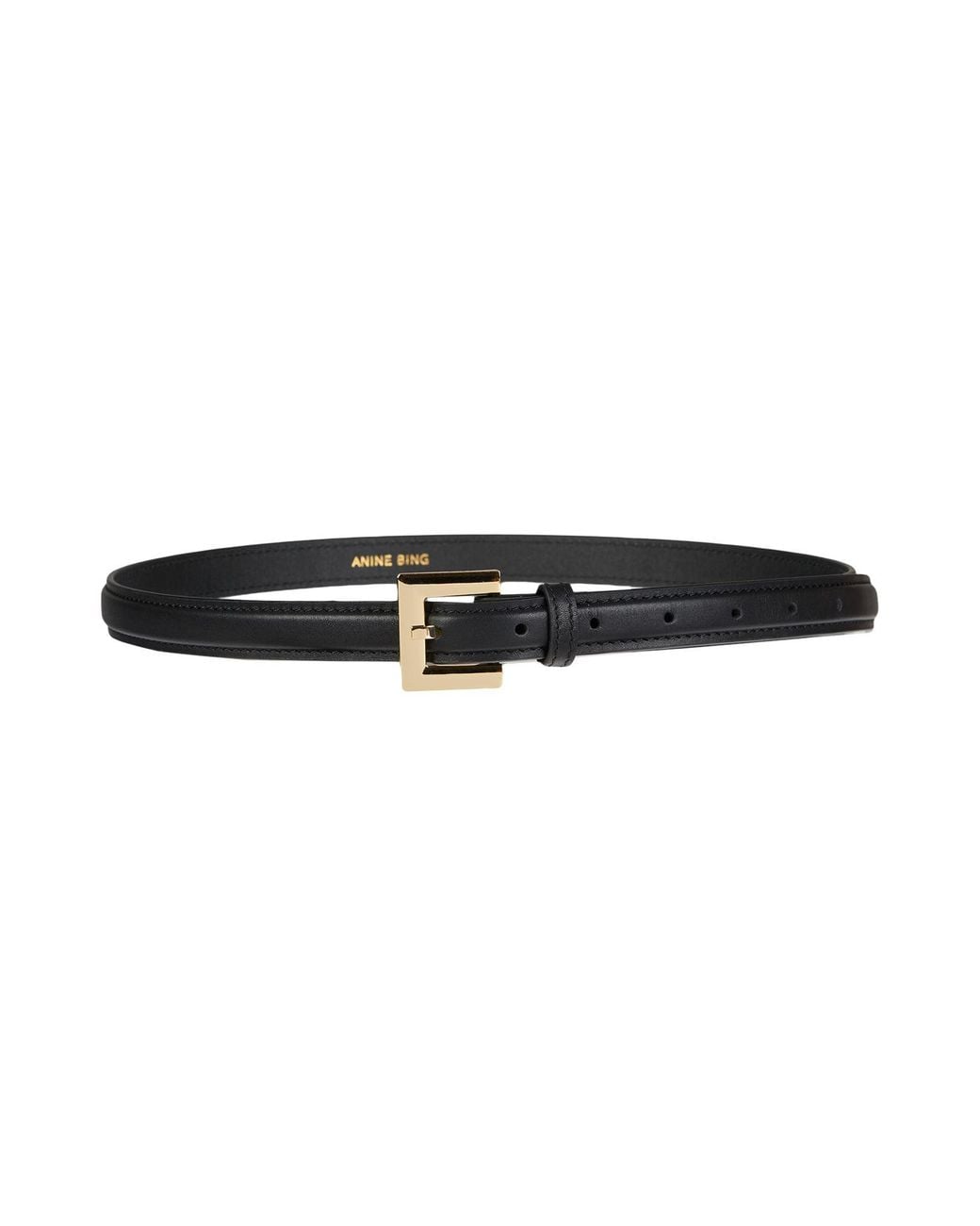 Anine Bing Black Belt Leather