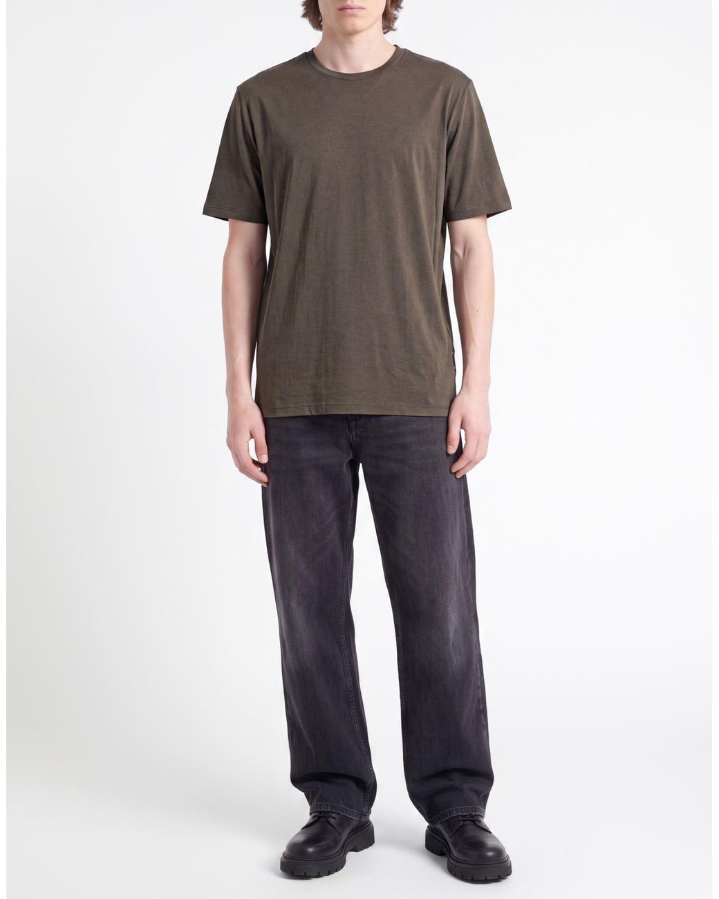 Rag & Bone Green Dark T-Shirt Viscose, Polyester for men