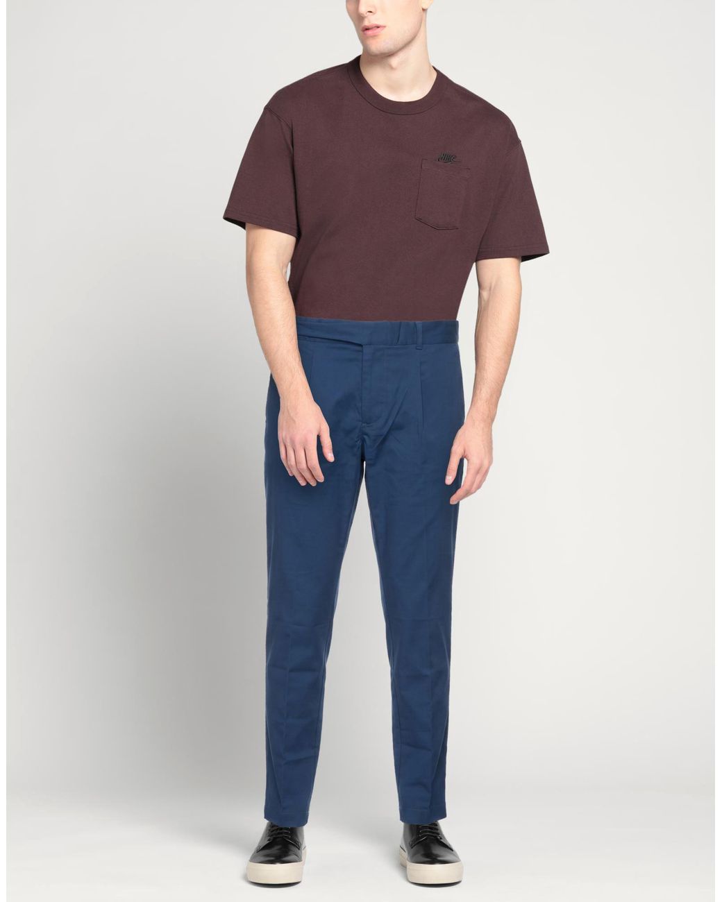 Squad² Blue Pants Cotton, Polyamide, Elastane for men