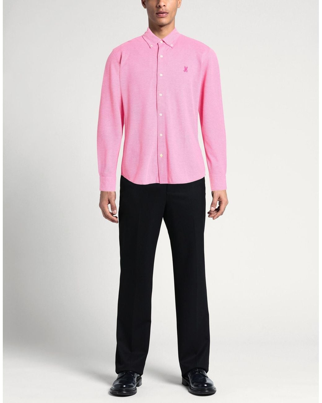 Psycho Bunny Pink Shirt Pima Cotton for men