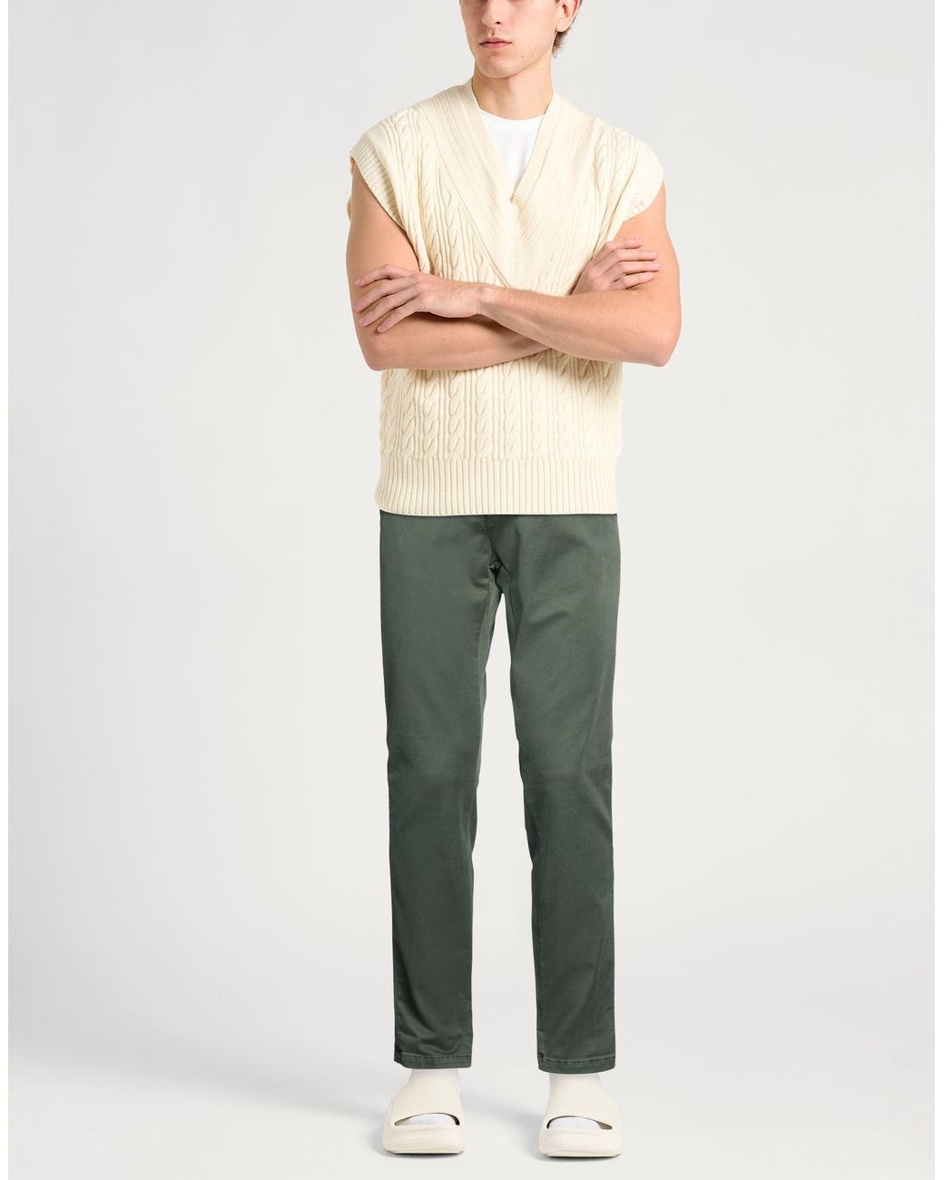 Mason's Green Pants Cotton, Modal, Elastane for men