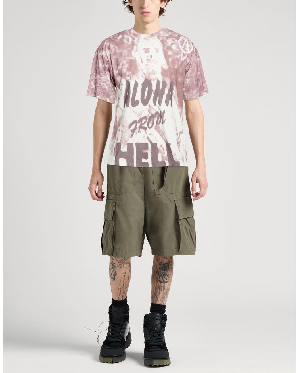 Aries White T-Shirt Cotton for men
