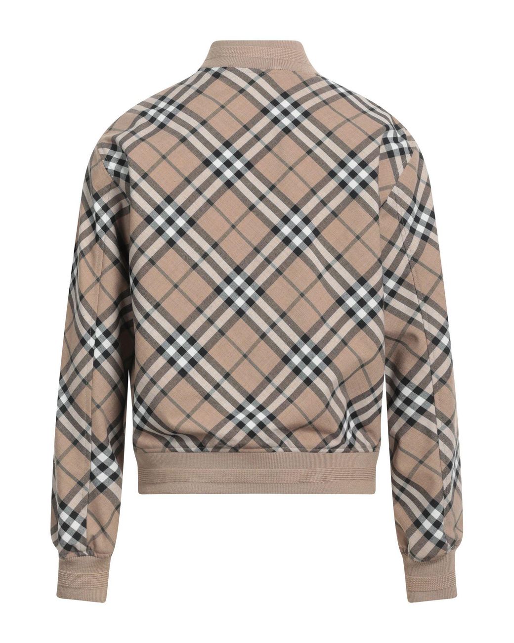 Burberry Gray Jacket Polyester, Wool for men
