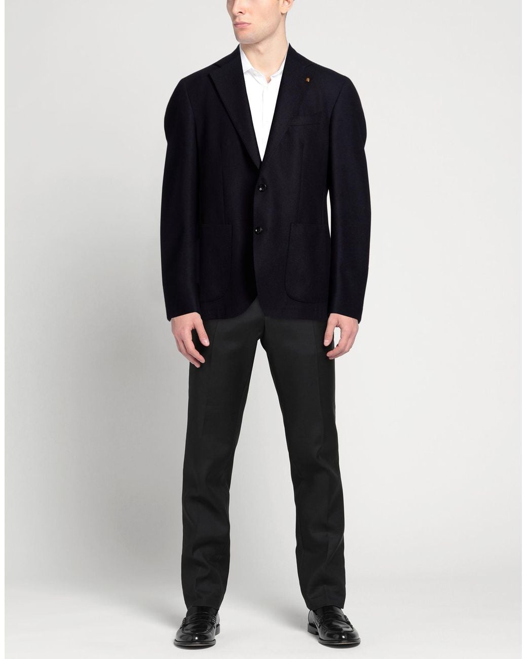 Sartoria Latorre Blue Blazer Virgin Wool, Elastic Fibres for men