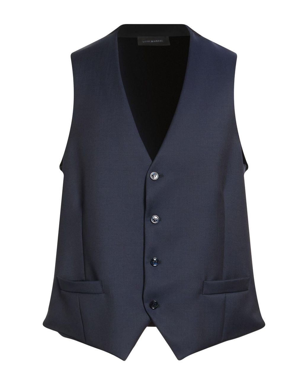 Luigi Bianchi Blue Tailored Vests for men