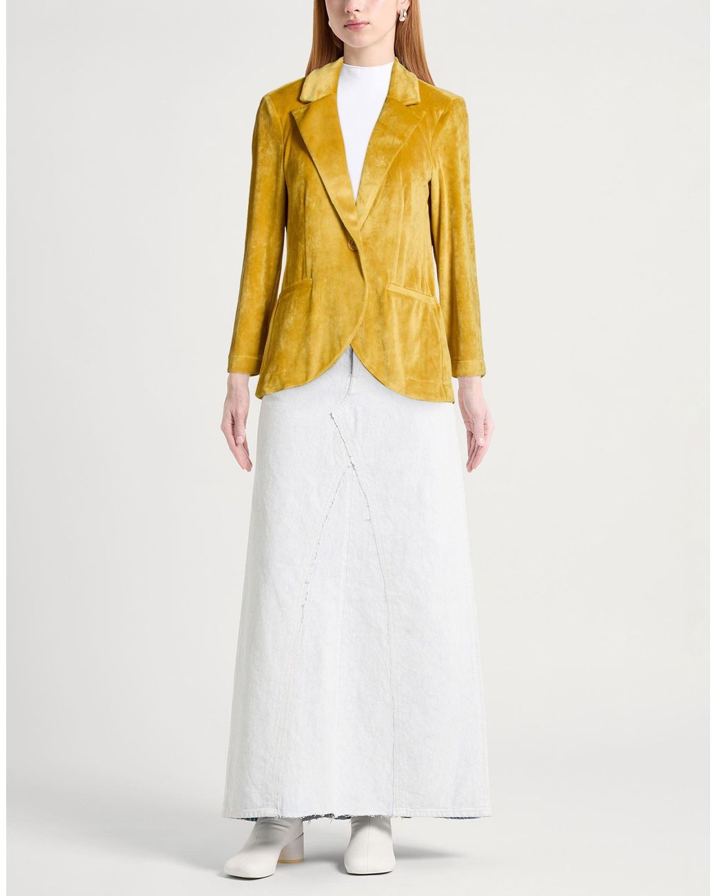 Dixie Yellow Blazer Polyester, Elastane