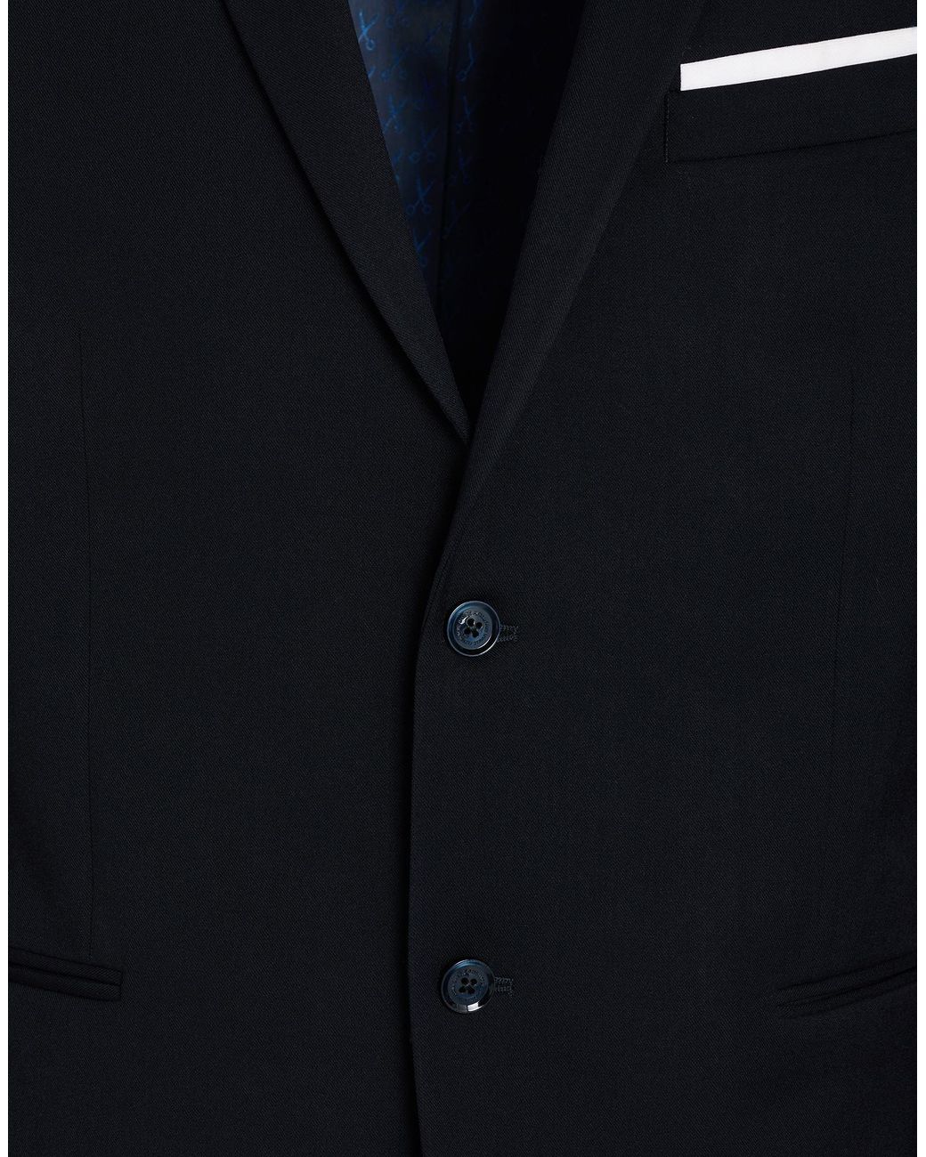 Daniele Alessandrini Blue Blazer Polyester, Viscose, Elastane for men