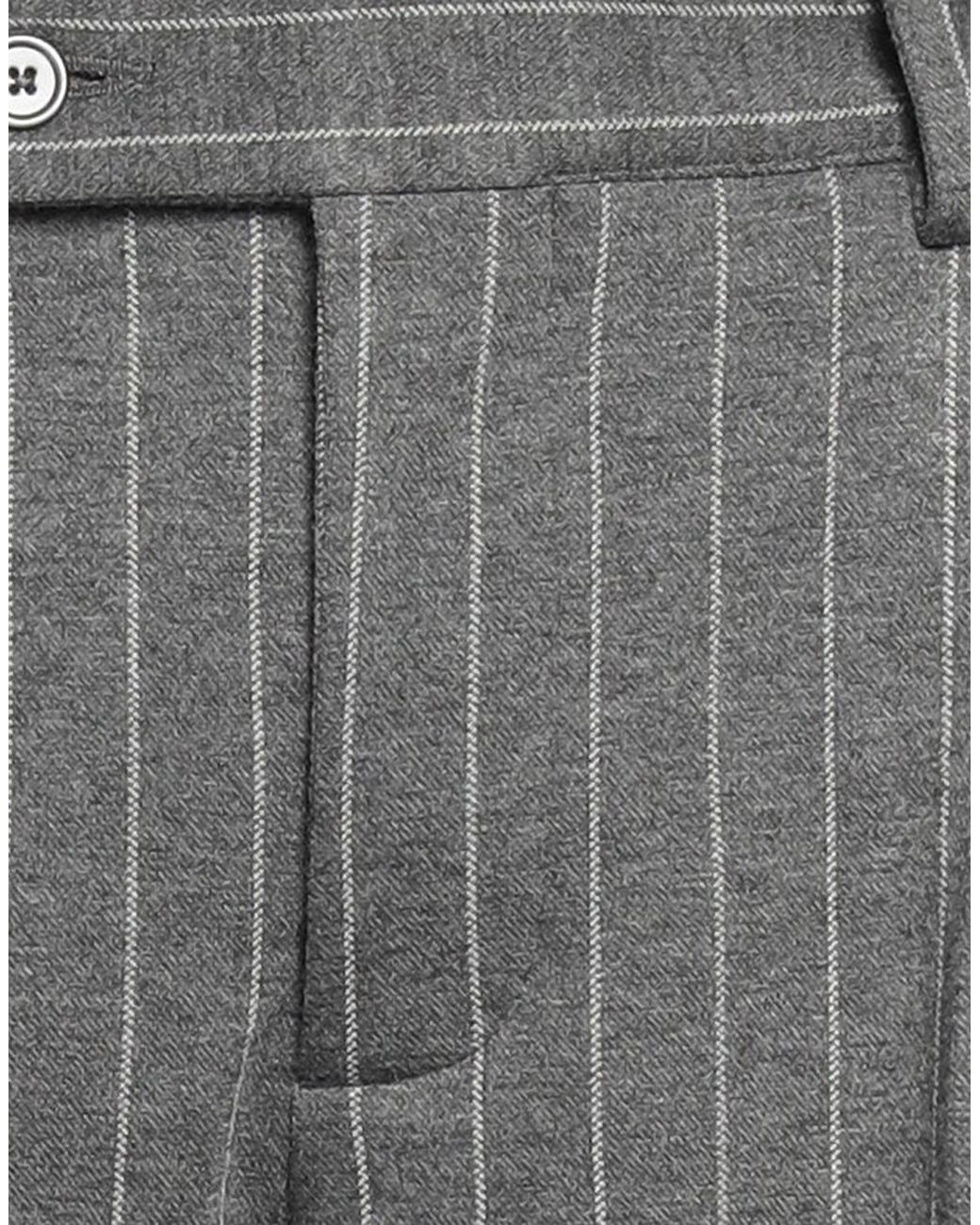 Daniele Alessandrini Gray Pants Polyester, Viscose, Elastane for men