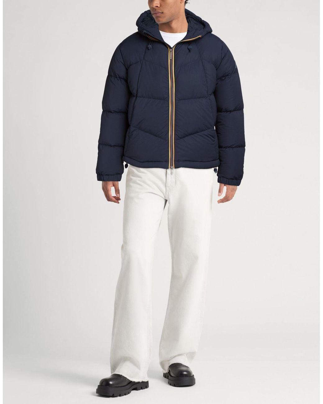 K-Way Blue Puffer Polyamide, Elastane for men