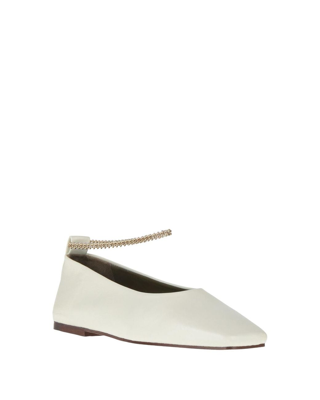 MARIA LUCA White Ballet Flats Leather