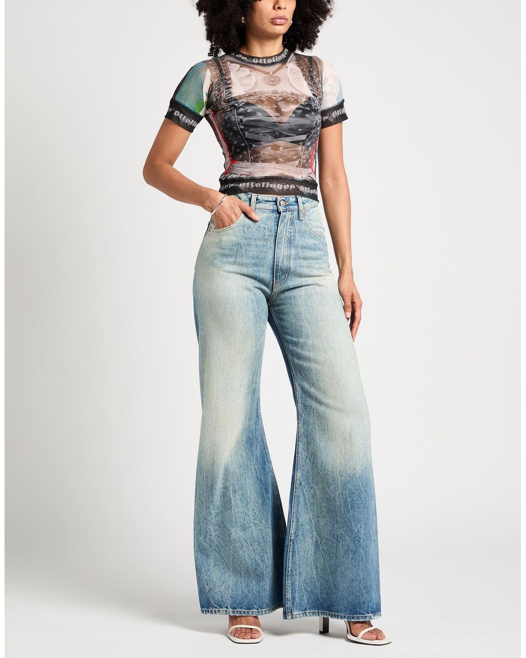 OTTOLINGER Gray Charcoal Top Recycled Polyester, Elastane