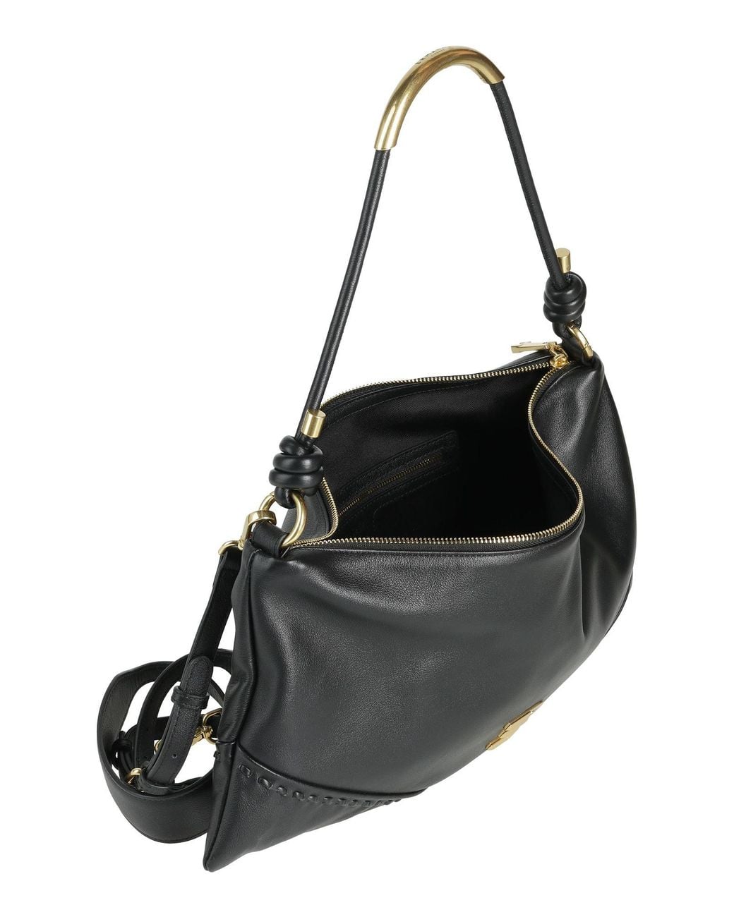 ERMANNO FIRENZE Black Shoulder Bag Cow Leather