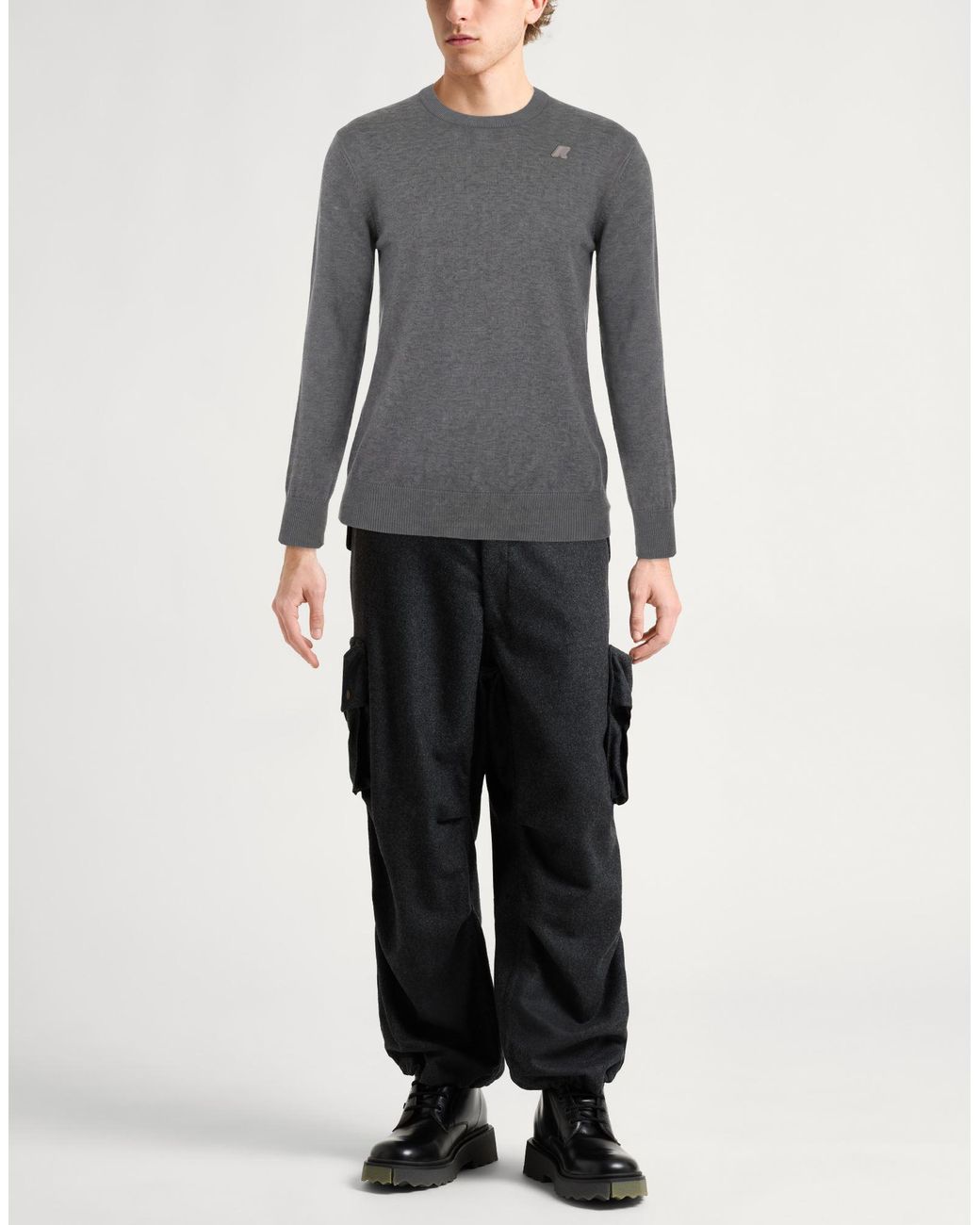 K-Way Gray Sweater Cotton for men
