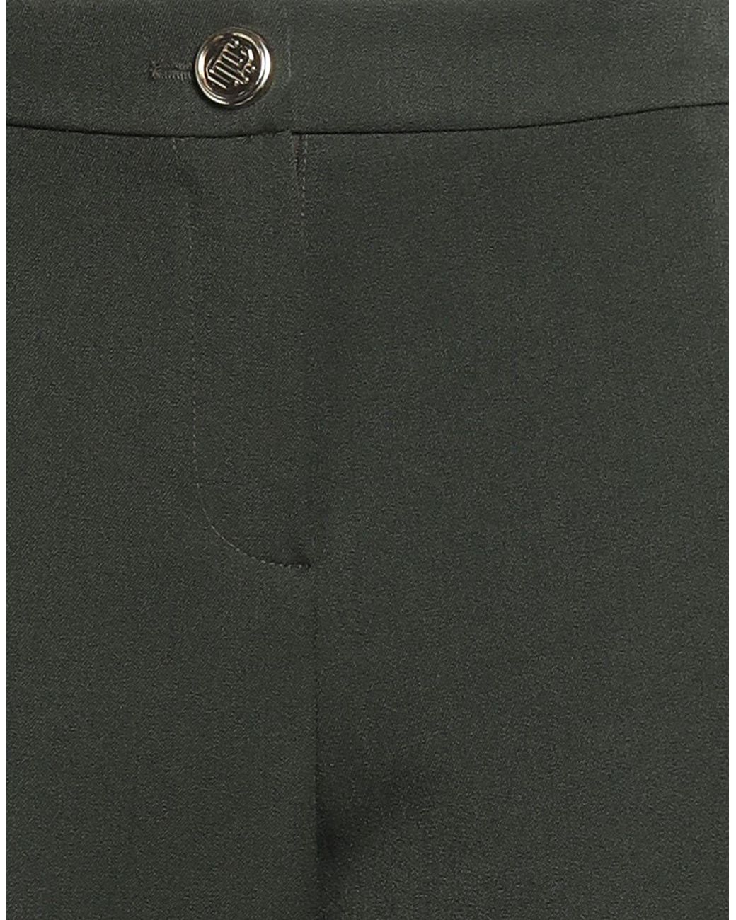 Carmen Horneros Gray Pants Polyester, Viscose, Elastane