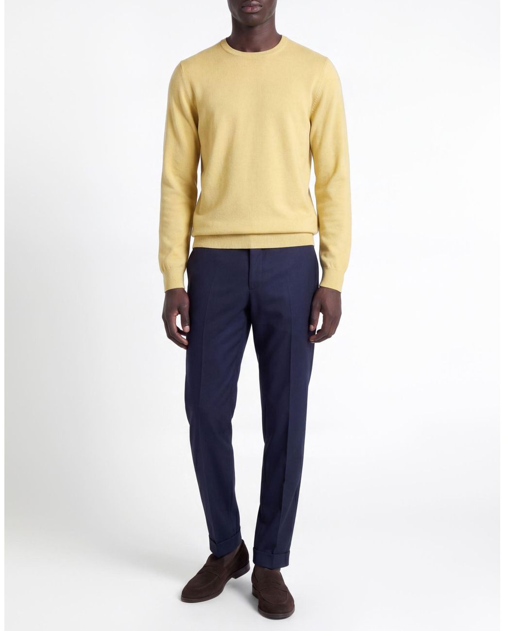 Barba Napoli Yellow Mustard Sweater Cashmere for men
