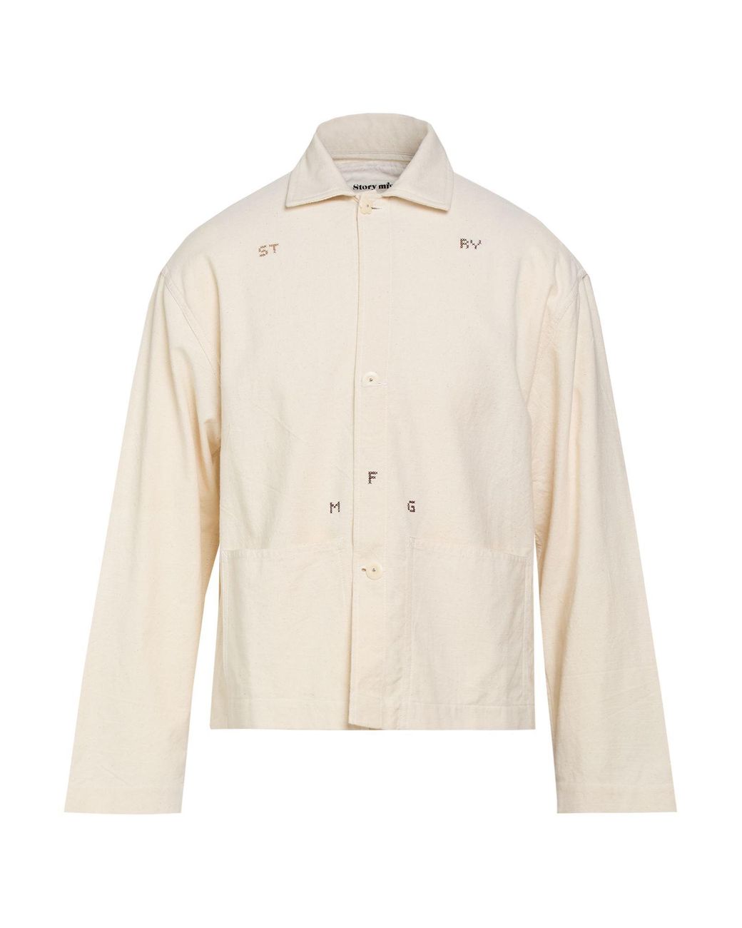 STORY mfg. Natural Ivory Jacket Organic Cotton for men