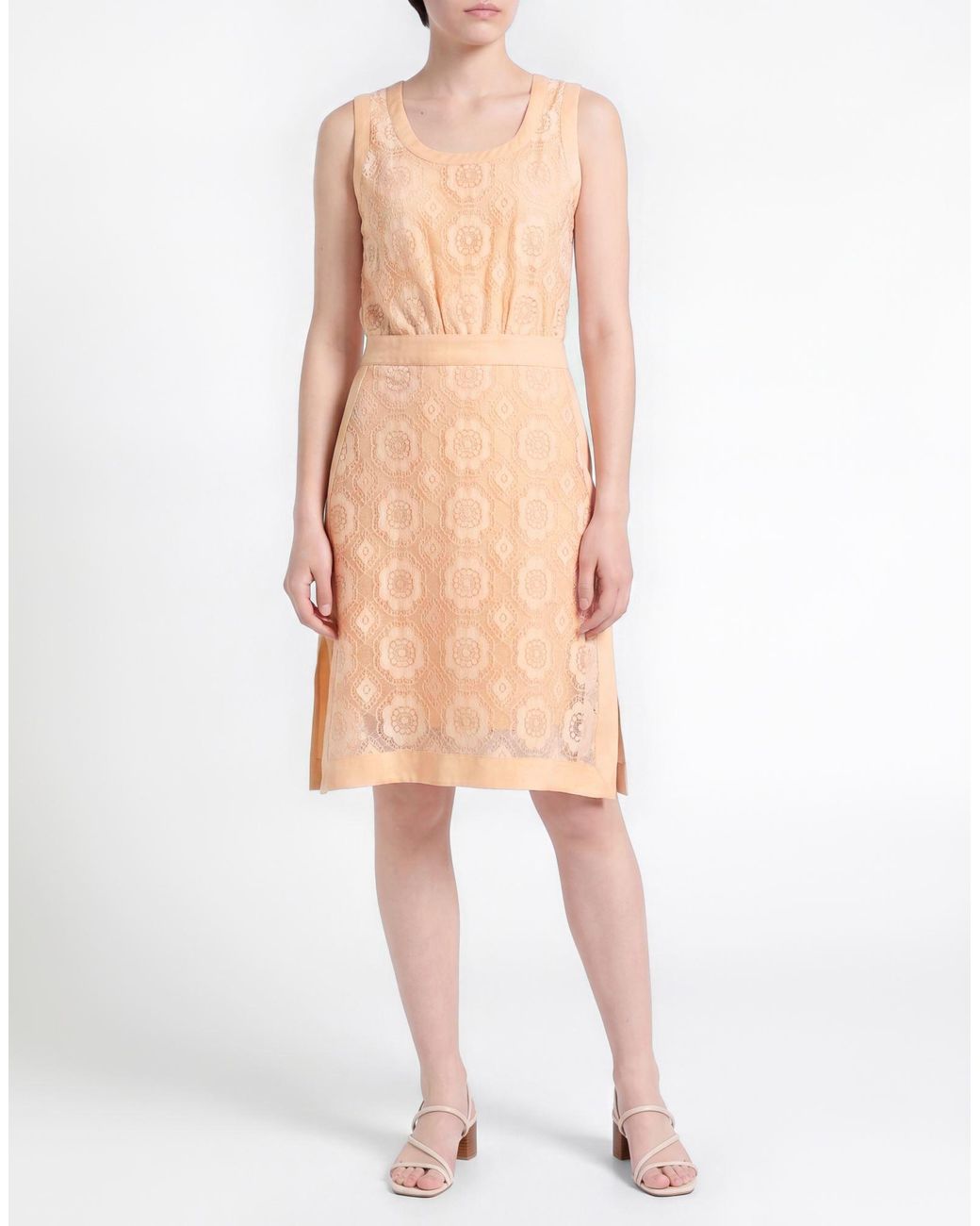 Boutique Moschino Natural Midi Dress Cotton, Polyamide