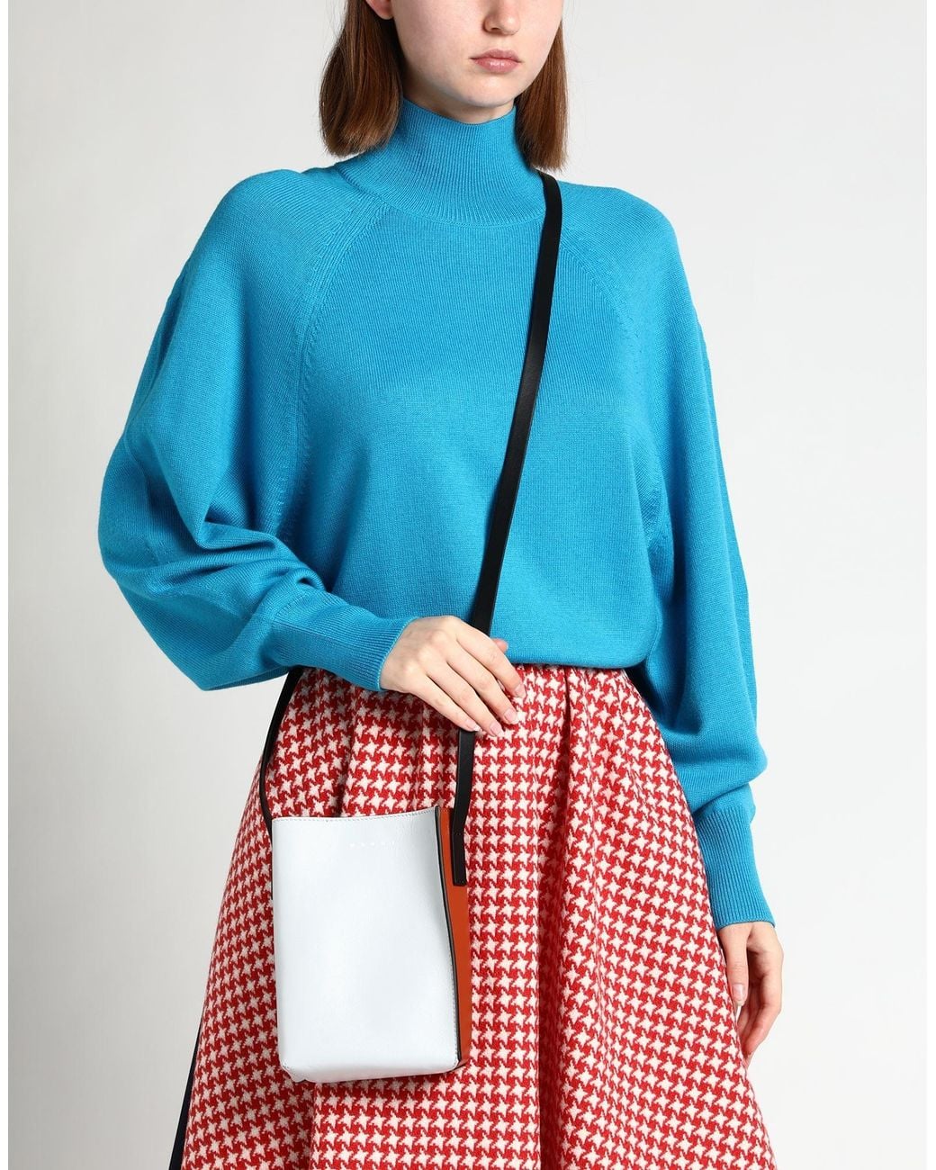 Marni Gray Cross-Body Bag Soft Leather