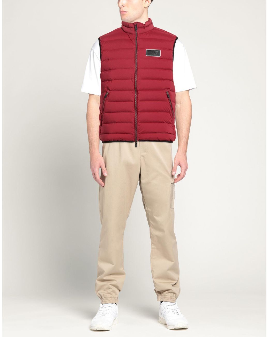 Chompa Sin Mangas EA7 de hombre de color Red