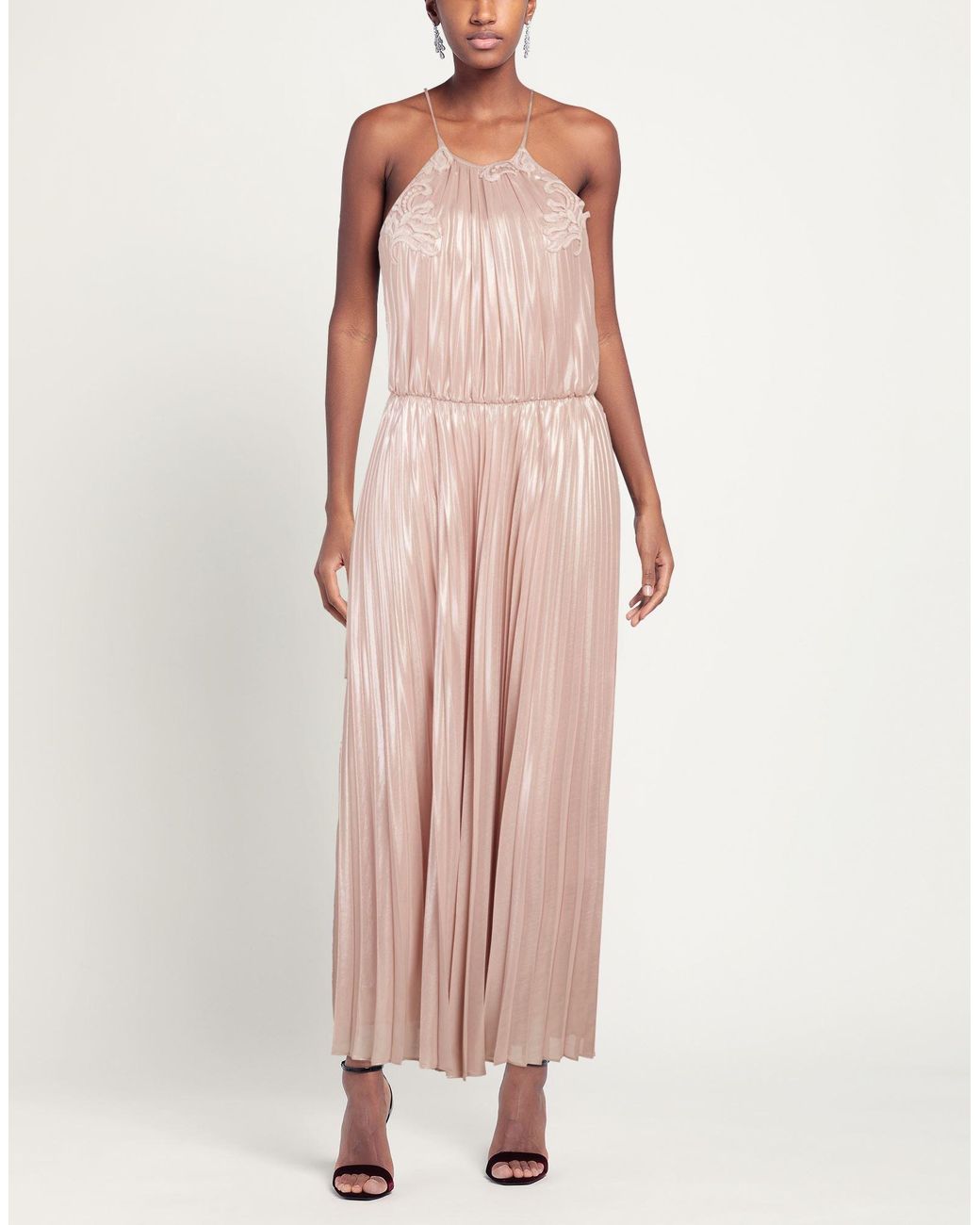 ERMANNO FIRENZE Pink Maxi Dress Polyester, Viscose, Polyamide, Cotton