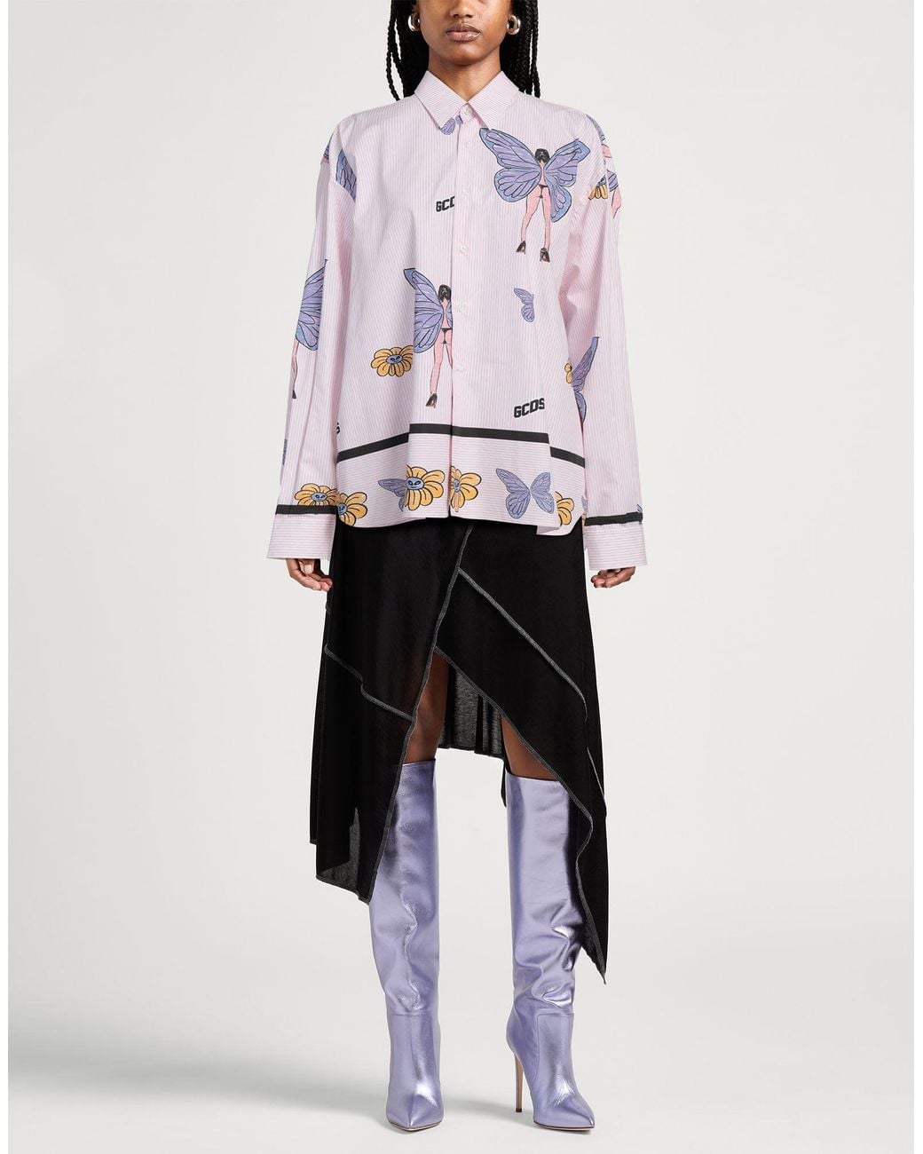 Gcds Purple Shirt Cotton