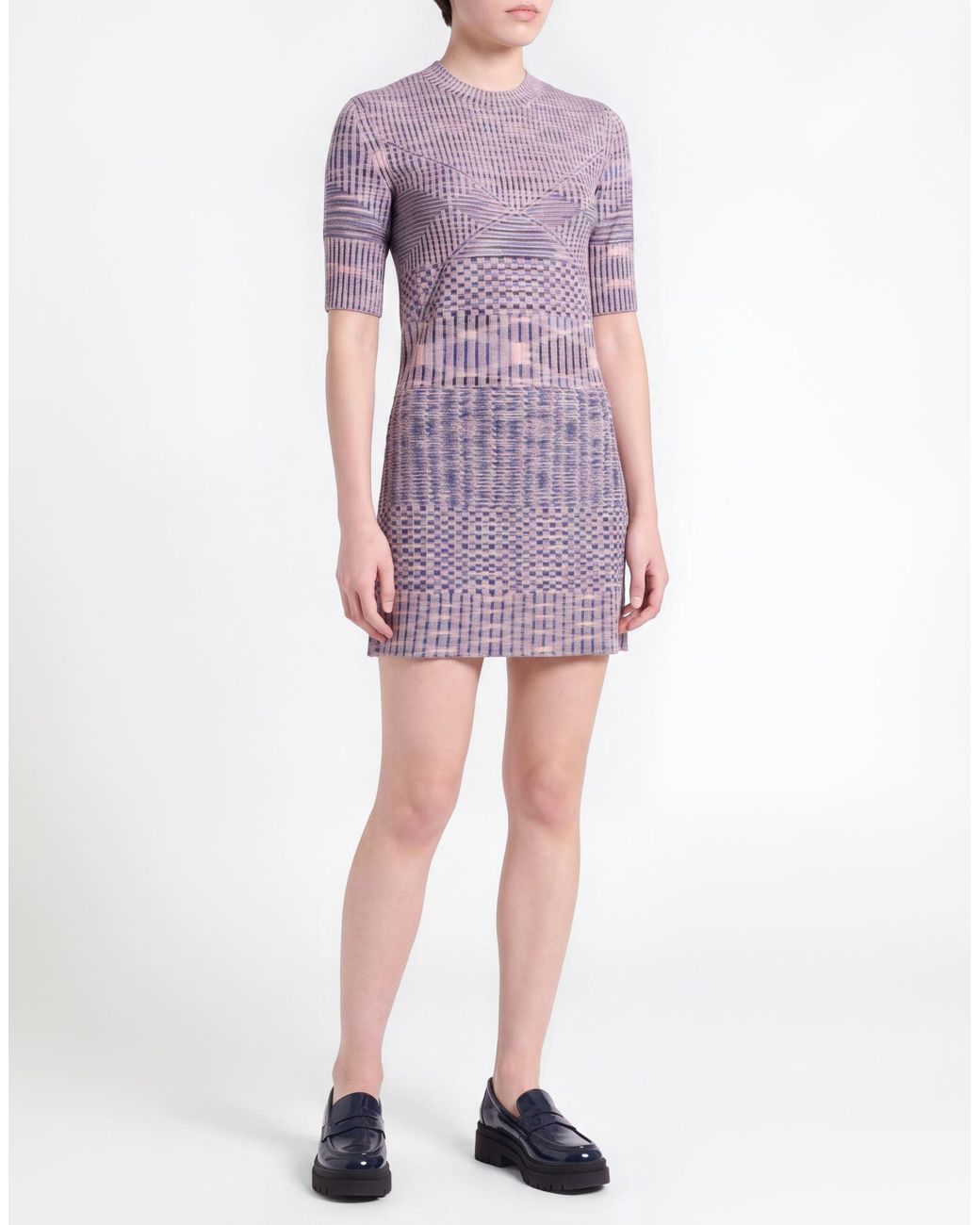 Missoni Purple Mini Dress Wool