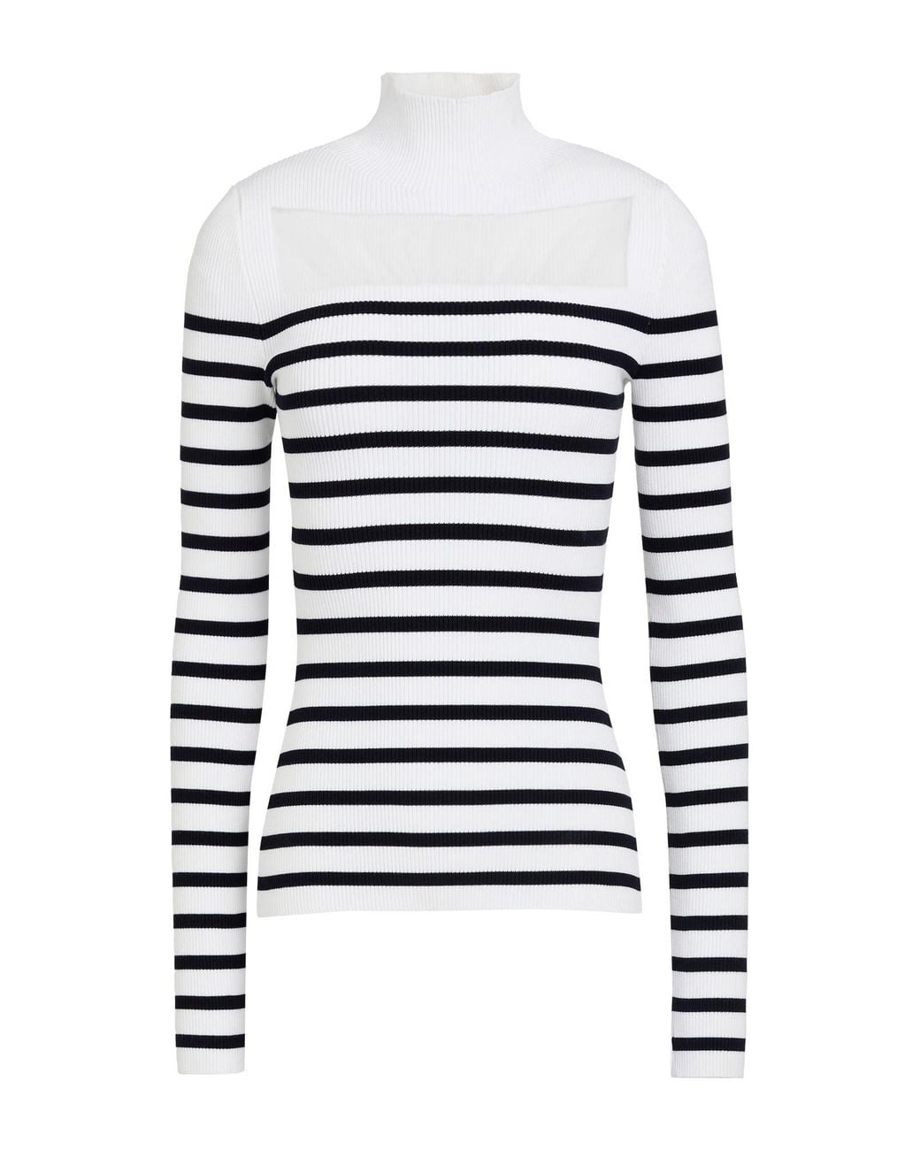 Jean Paul Gaultier White Turtleneck Viscose, Polyester, Polyamide, Elastane