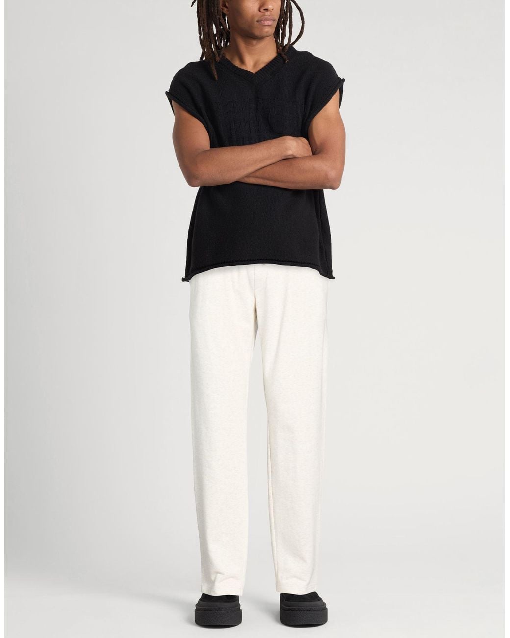 Eleventy White Pants Cotton, Polyethylene, Polyester, Polyurethane for men