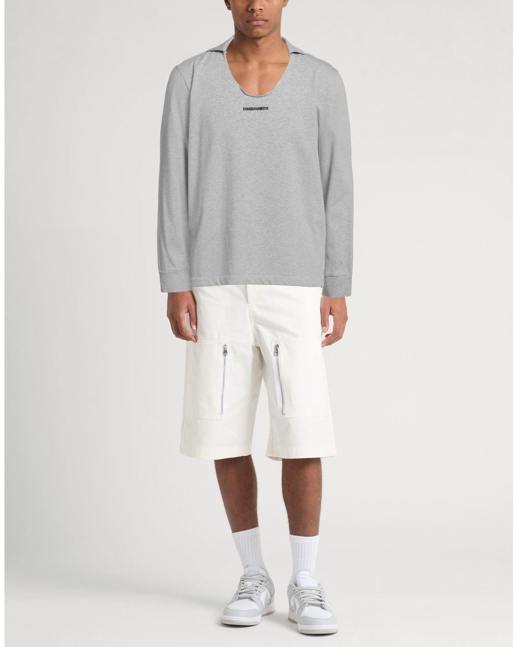 DSquared² Gray Light Sweater Cotton, Elastane for men