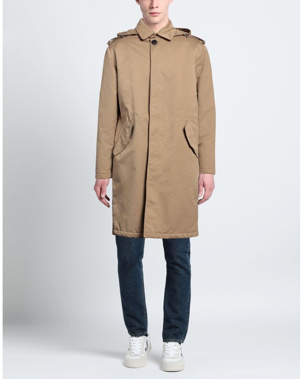 Paltò Natural Camel Overcoat & Trench Coat Polyester, Polyamide for men