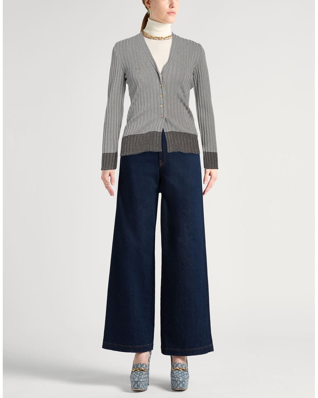 Giorgio Armani Gray Cardigan