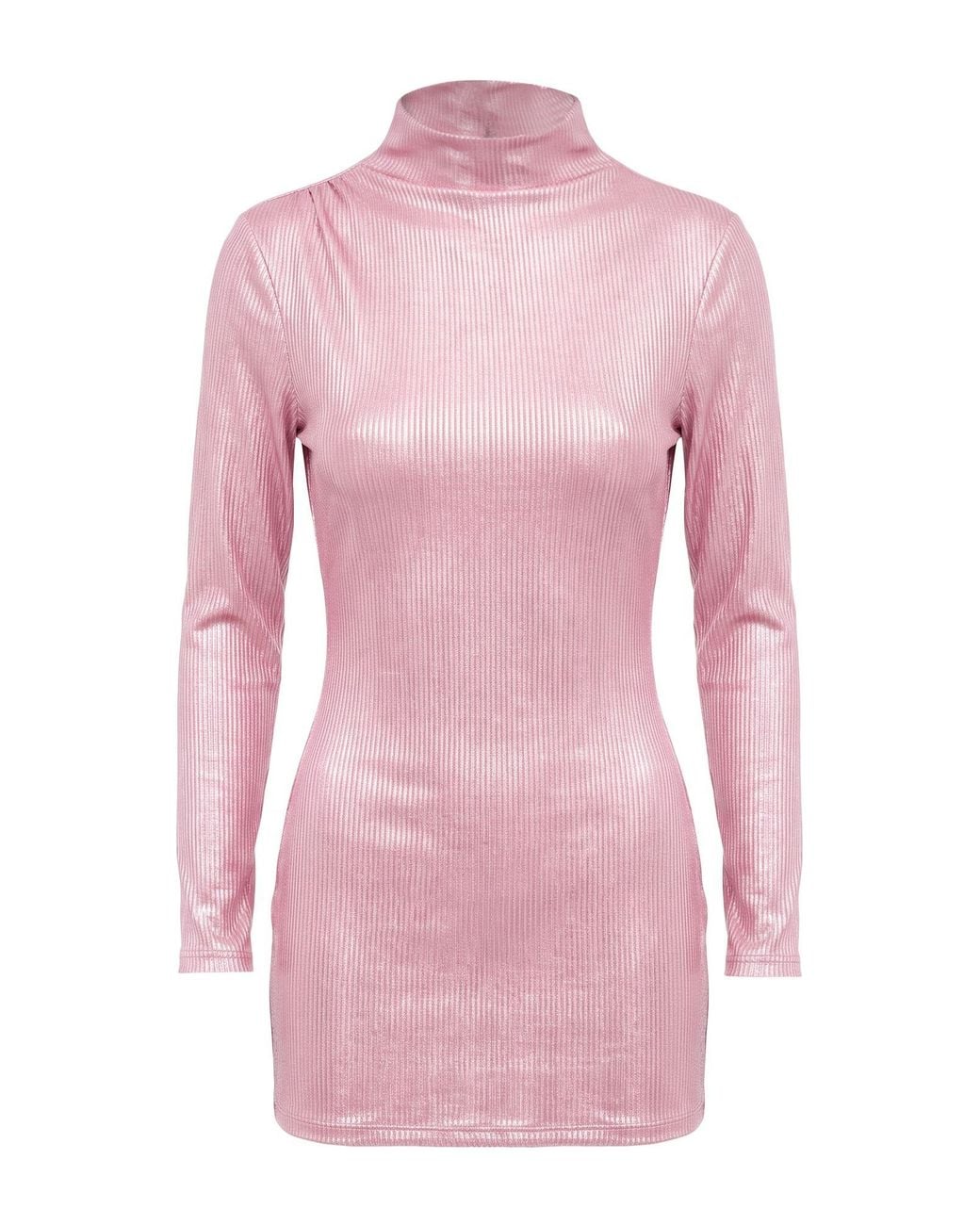 ANDAMANE Pink Mini Dress Viscose, Polyester, Elastane