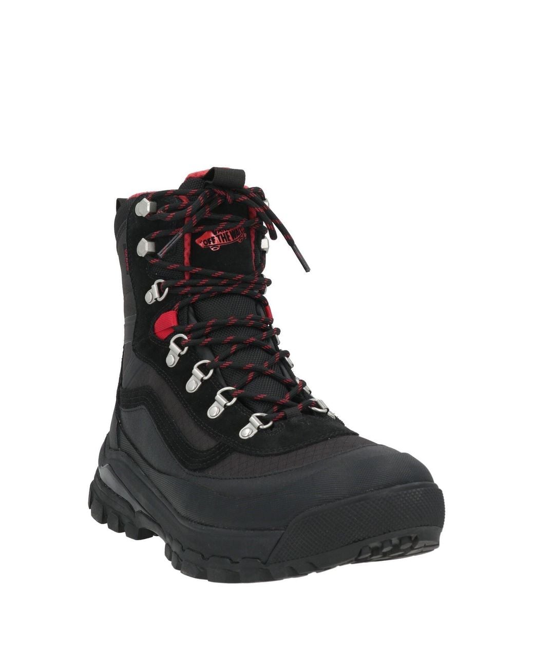 Vans Black Ankle Boots Textile Fibers, Leather for men